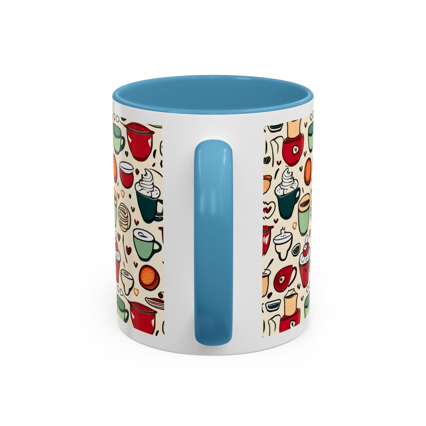 Latte Love 3 Accent Coffee Mug (11, 15oz)