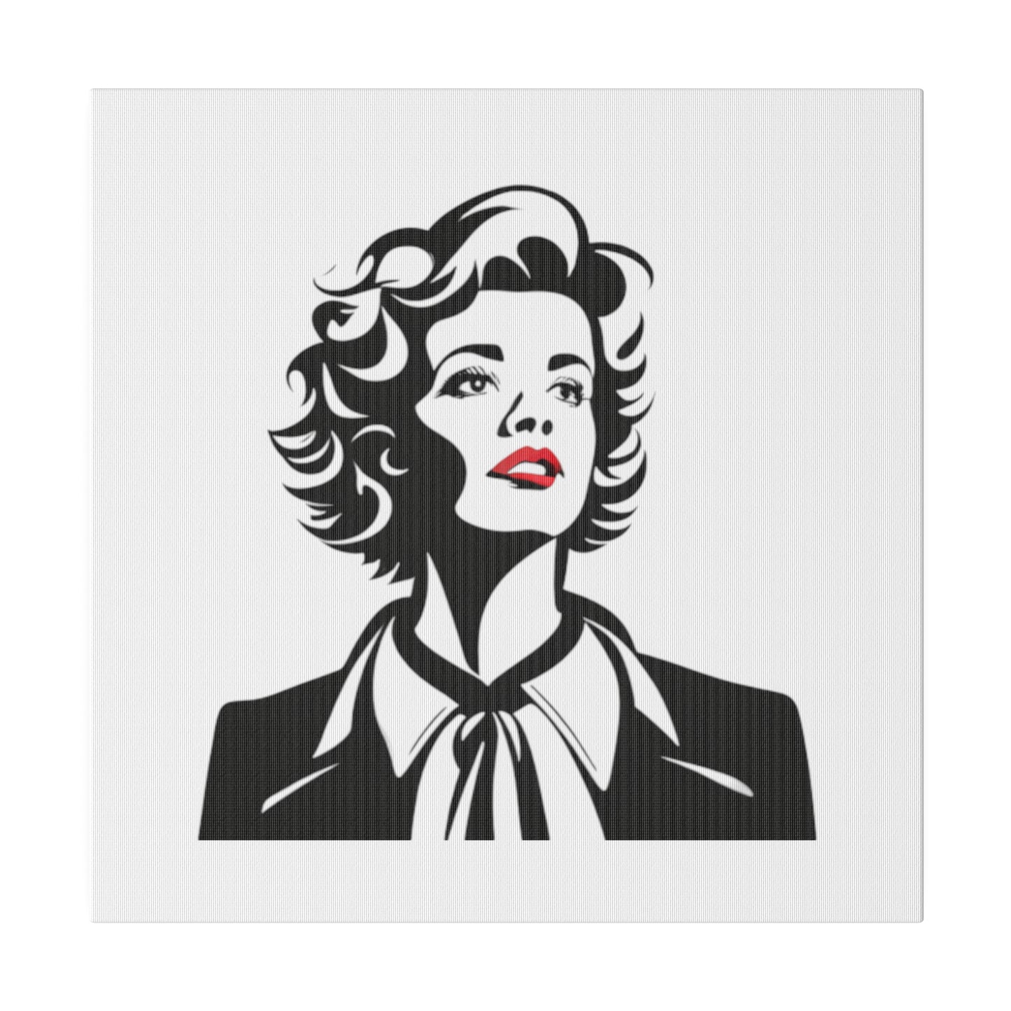Comic Art, Female Model on Matte Canvas, Stretched, 0.75"