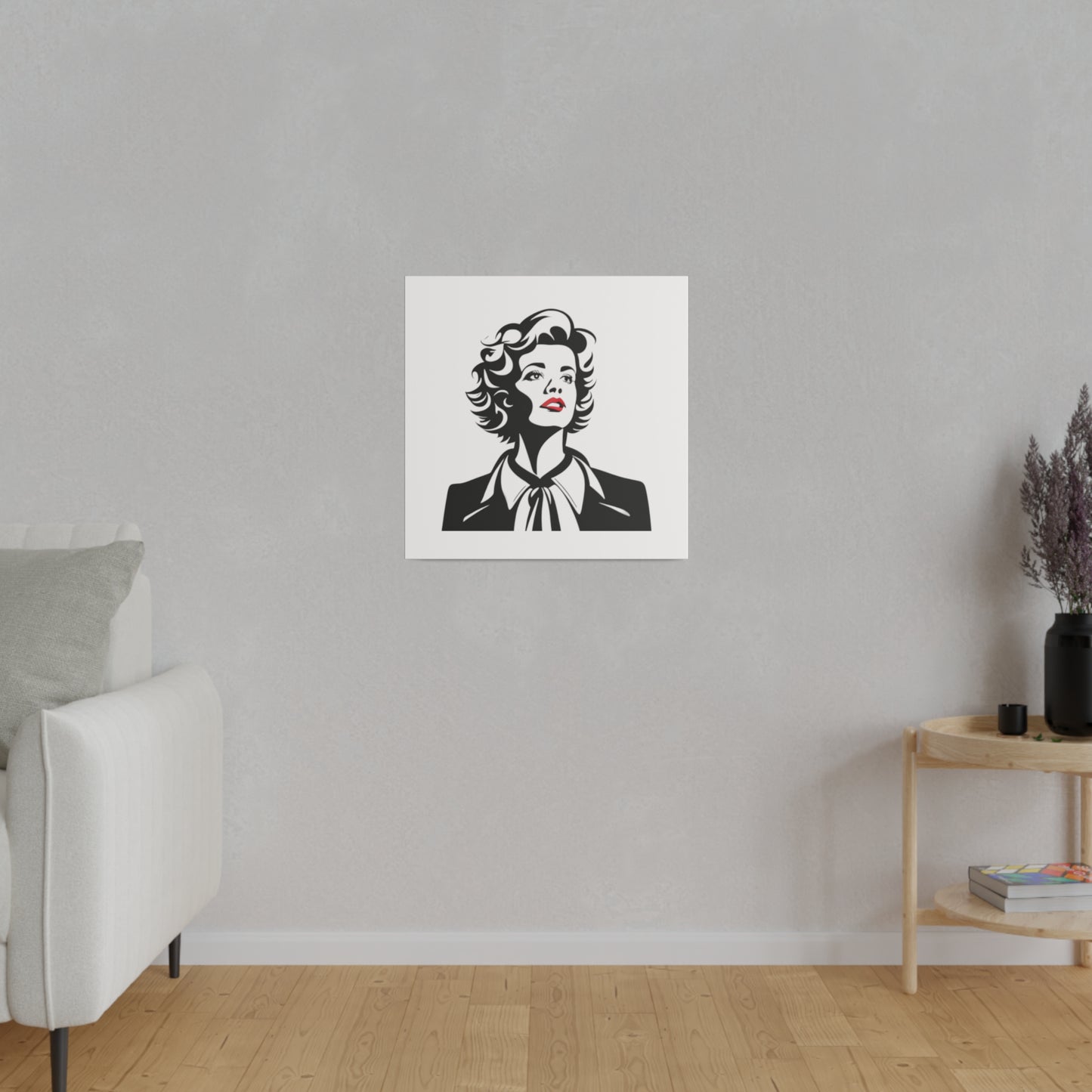 Comic Art, Female Model on Matte Canvas, Stretched, 0.75"