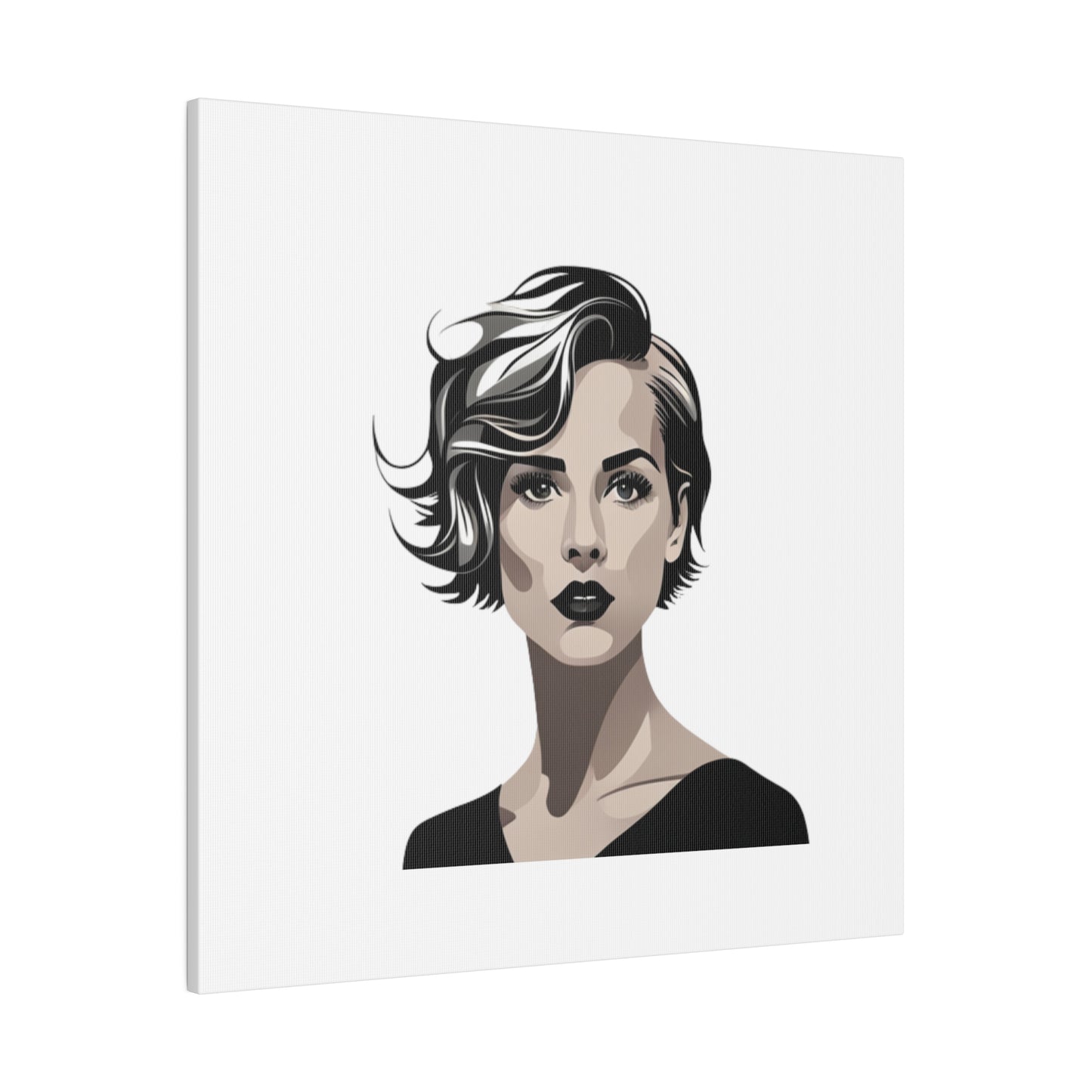 Comic Art, Female Model on Matte Canvas, Stretched, 0.75"