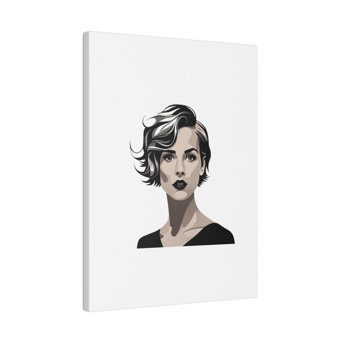 Comic Art, Female Model on Matte Canvas, Stretched, 0.75"