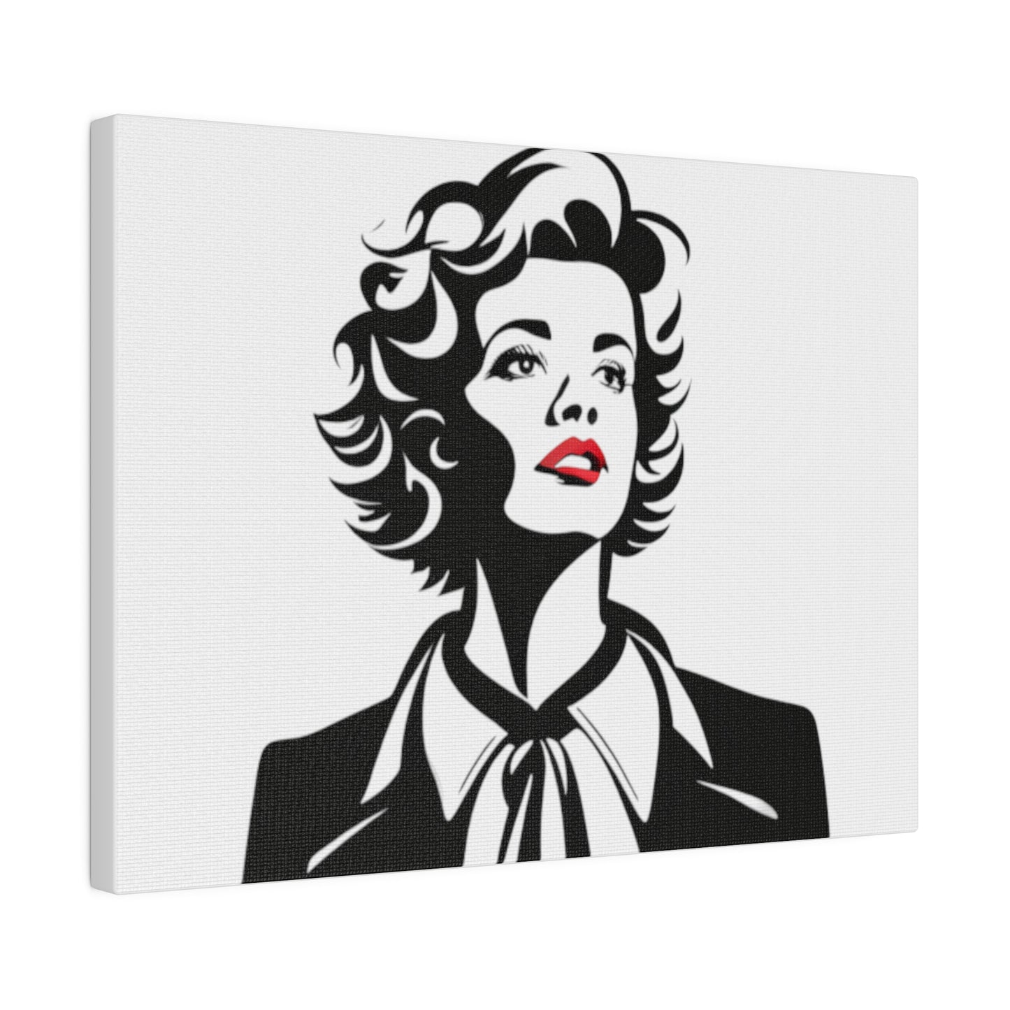 Comic Art, Female Model on Matte Canvas, Stretched, 0.75"