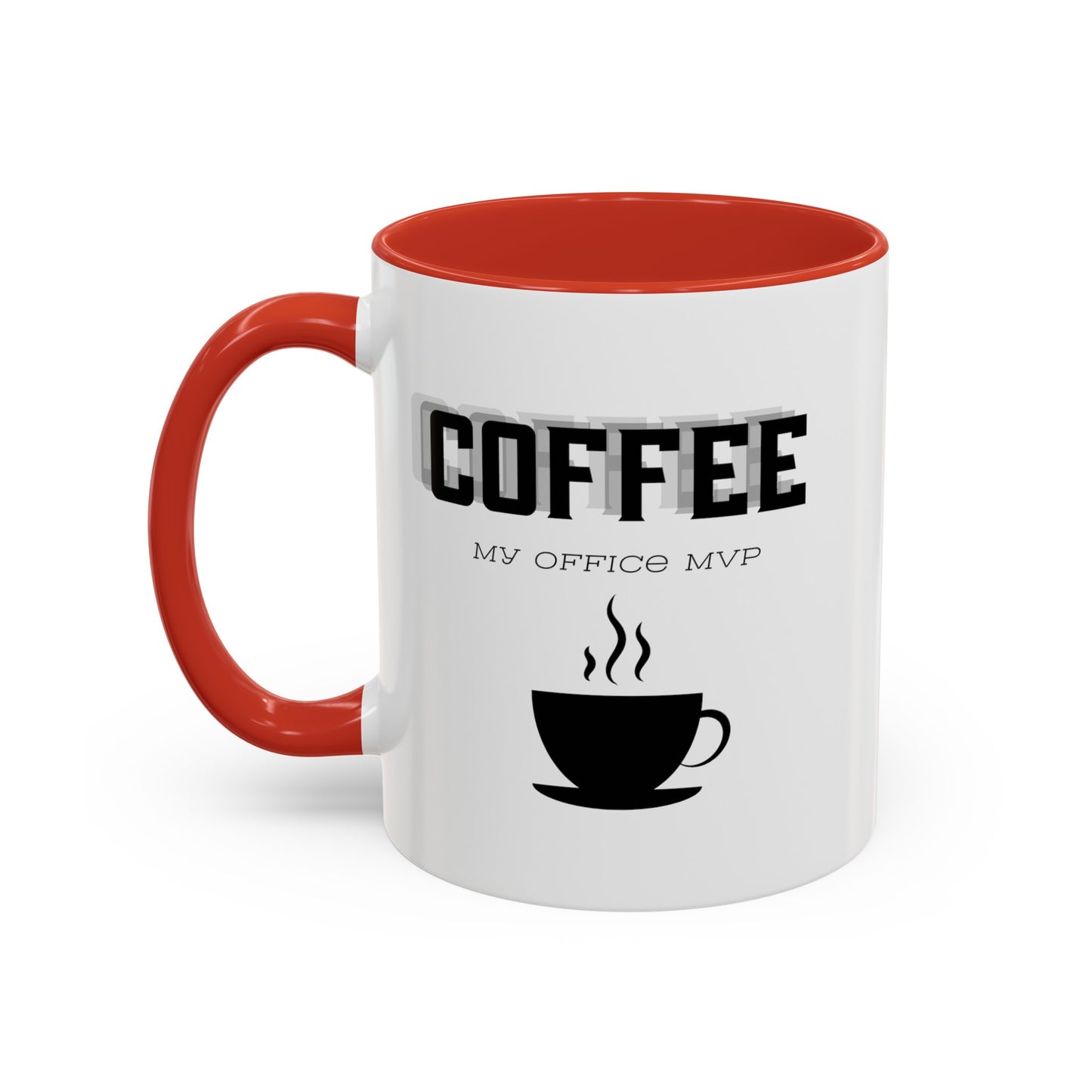 "Coffee: My office MVP" Accent Coffee Mug (11, 15oz)