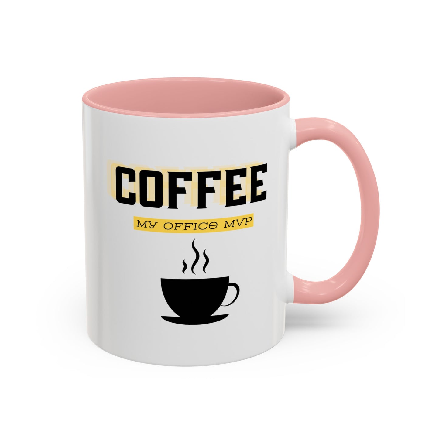 "Coffee: My office MVP" Accent Coffee Mug (11, 15oz)