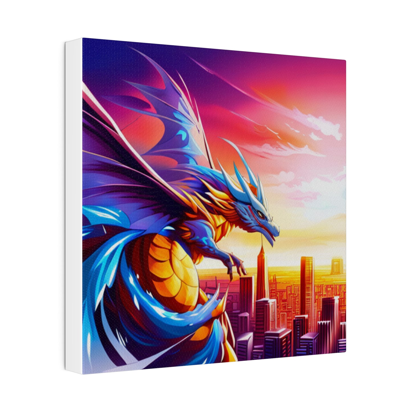 Dragon Cityscape - Matte Canvas, Stretched, 0.75"