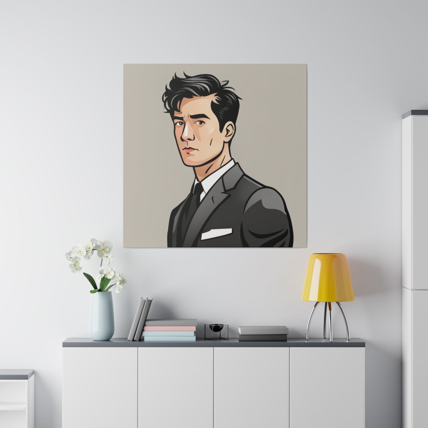 Comic Art, Male Model on Matte Canvas, Stretched, 0.75"