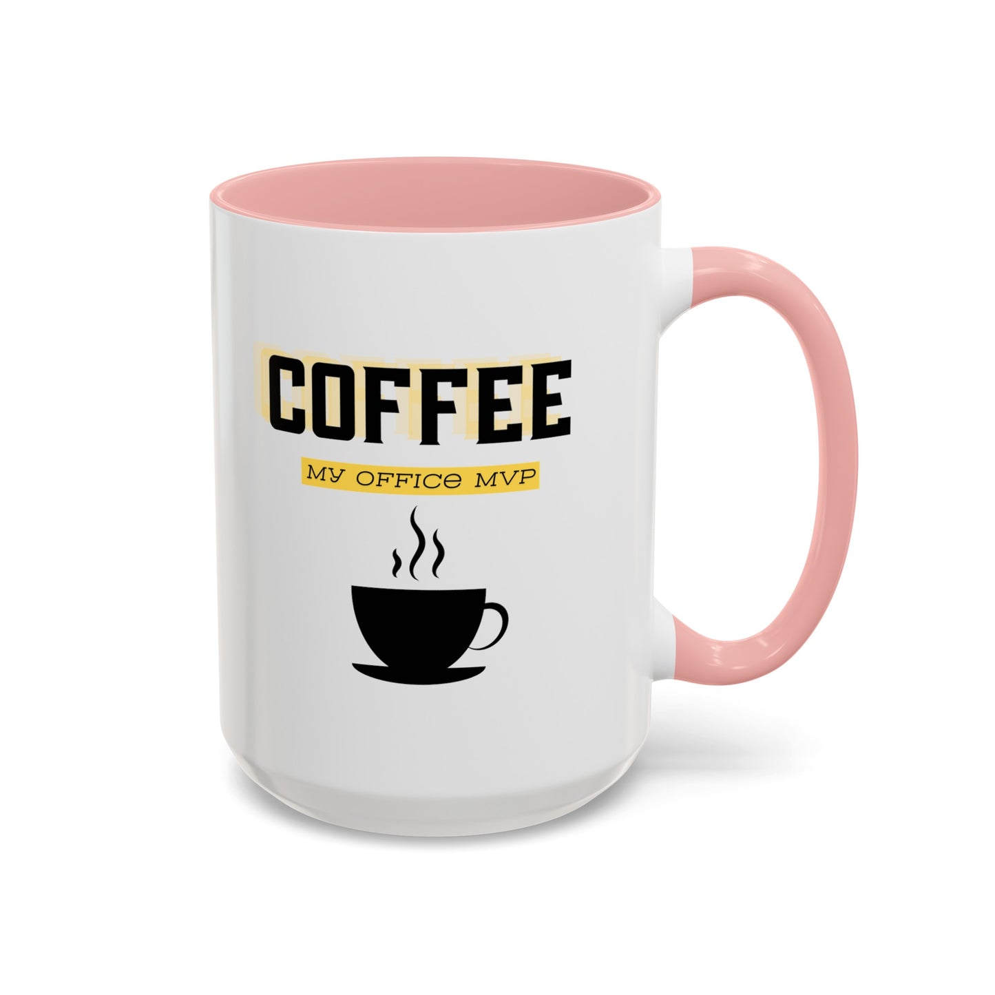 "Coffee: My office MVP" Accent Coffee Mug (11, 15oz)