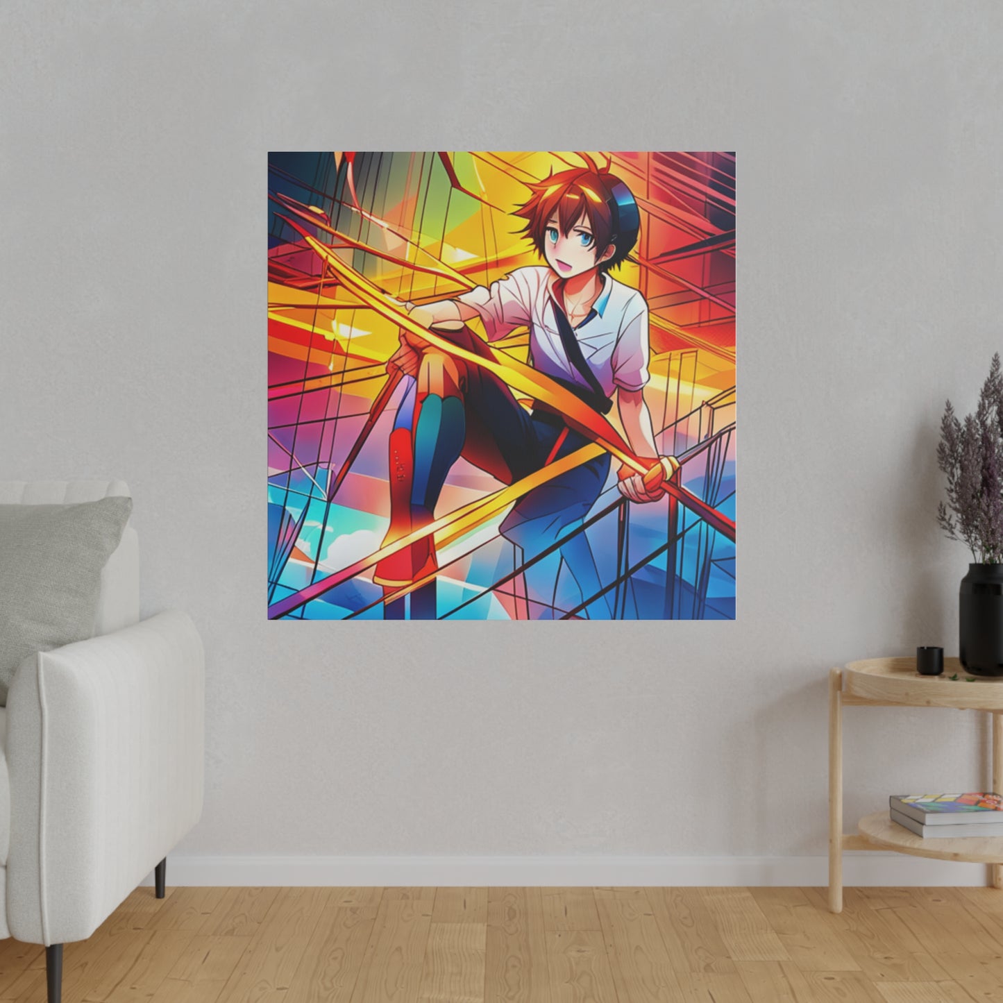 Anime Art, Model on Matte Canvas, Stretched, 0.75"