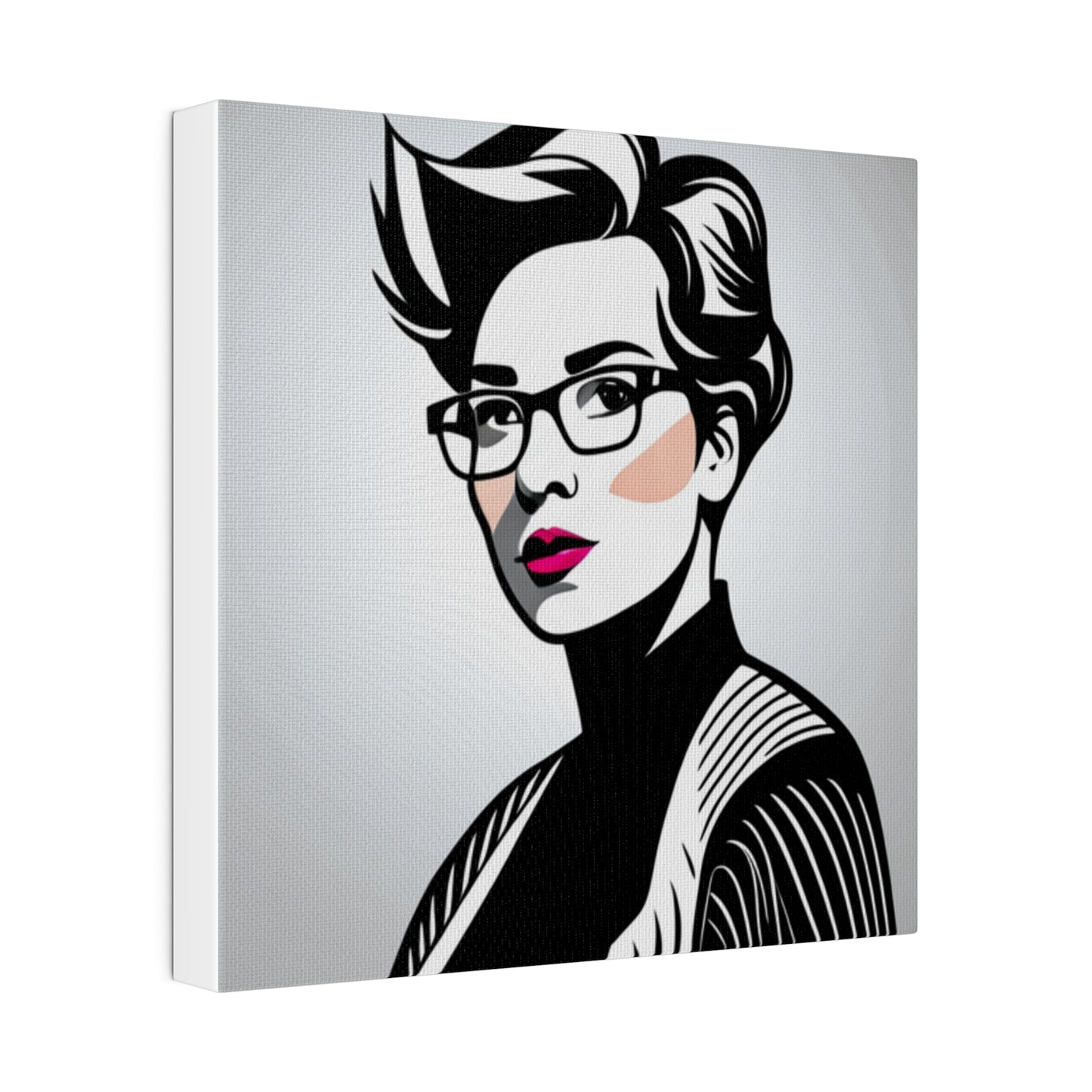 Comic Art, Female Model on Matte Canvas, Stretched, 0.75"