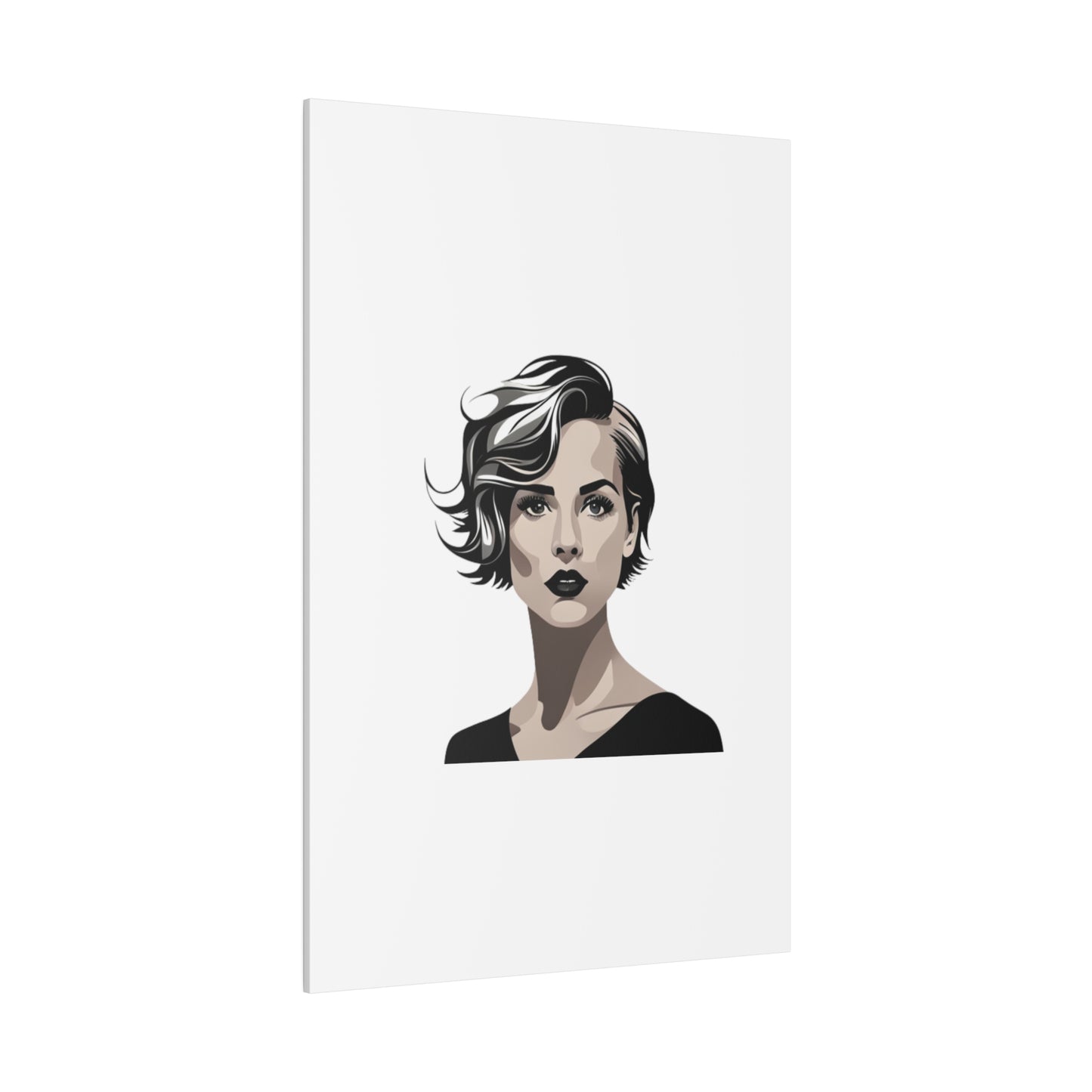 Comic Art, Female Model on Matte Canvas, Stretched, 0.75"