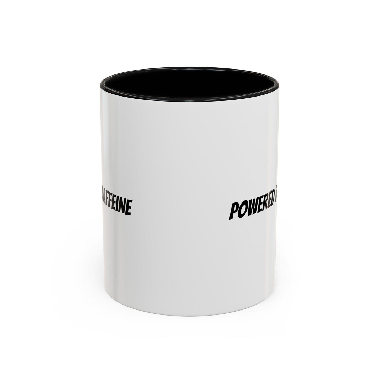 "Powered by Caffeine" Accent Coffee Mug (11, 15oz)