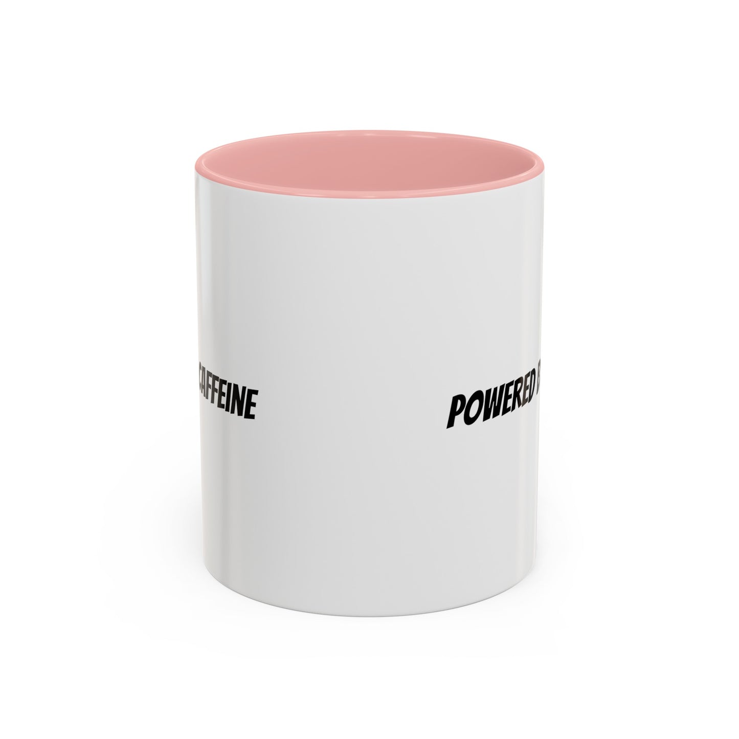 "Powered by Caffeine" Accent Coffee Mug (11, 15oz)