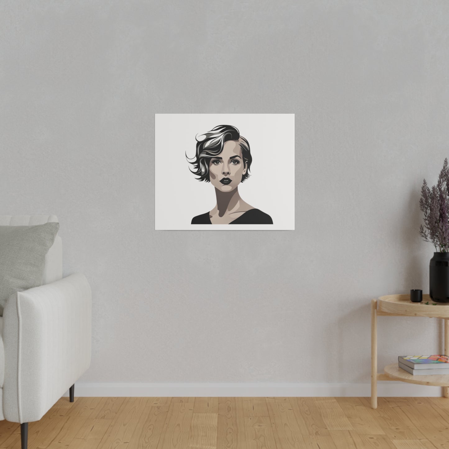 Comic Art, Female Model on Matte Canvas, Stretched, 0.75"