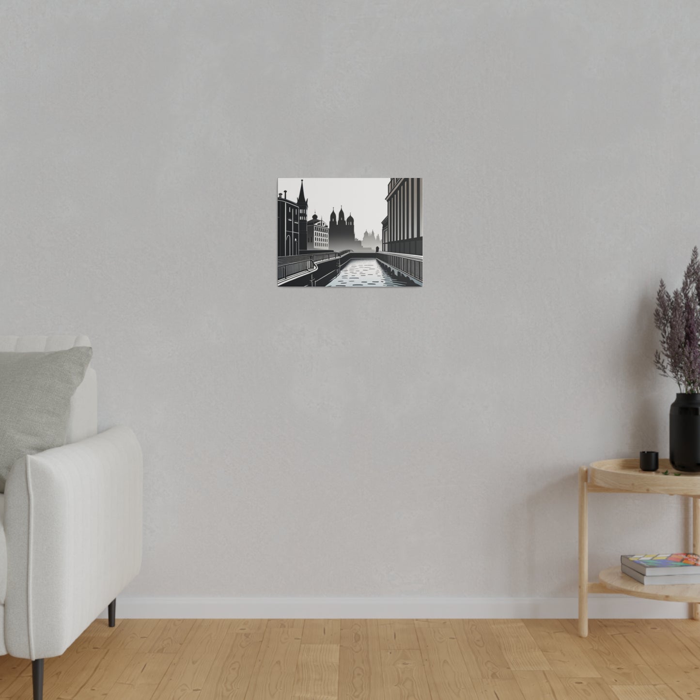 Majestic Metropolis: Matte Canvas Stretched Print