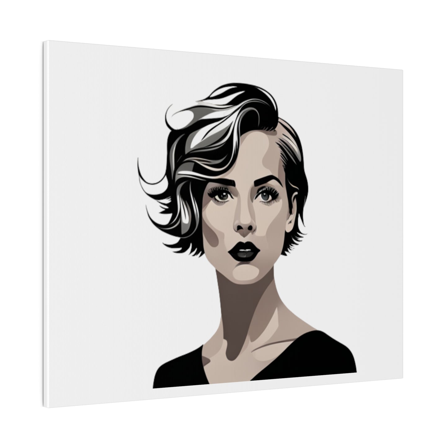 Comic Art, Female Model on Matte Canvas, Stretched, 0.75"