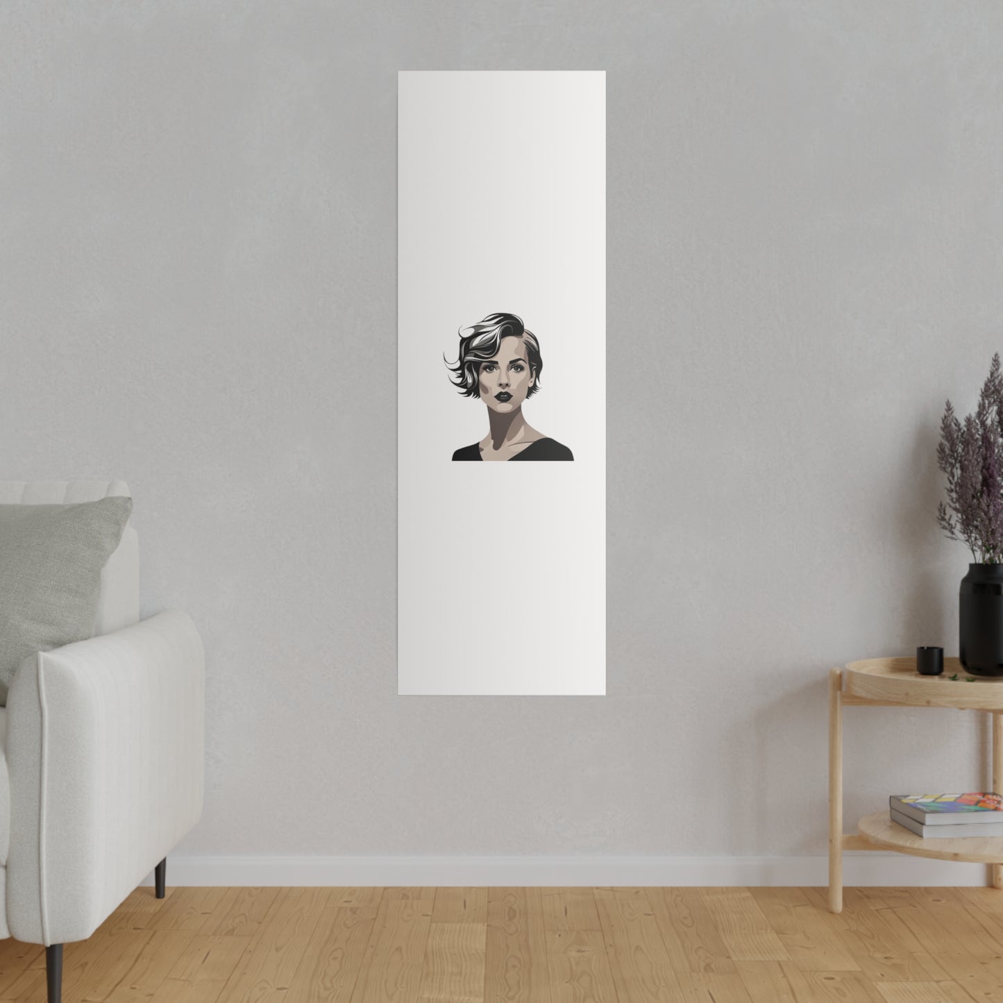 Comic Art, Female Model on Matte Canvas, Stretched, 0.75"