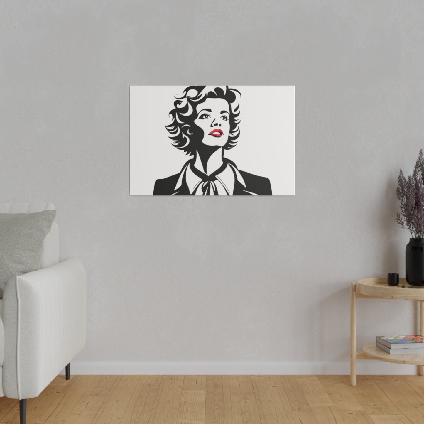 Comic Art, Female Model on Matte Canvas, Stretched, 0.75"