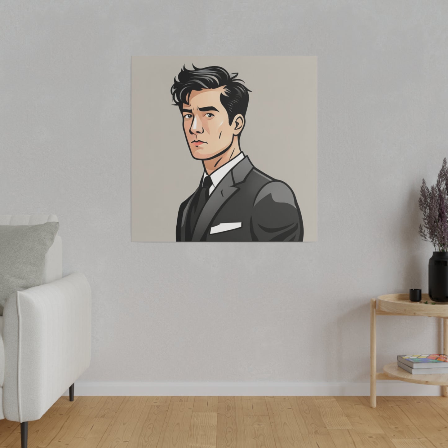 Comic Art, Male Model on Matte Canvas, Stretched, 0.75"