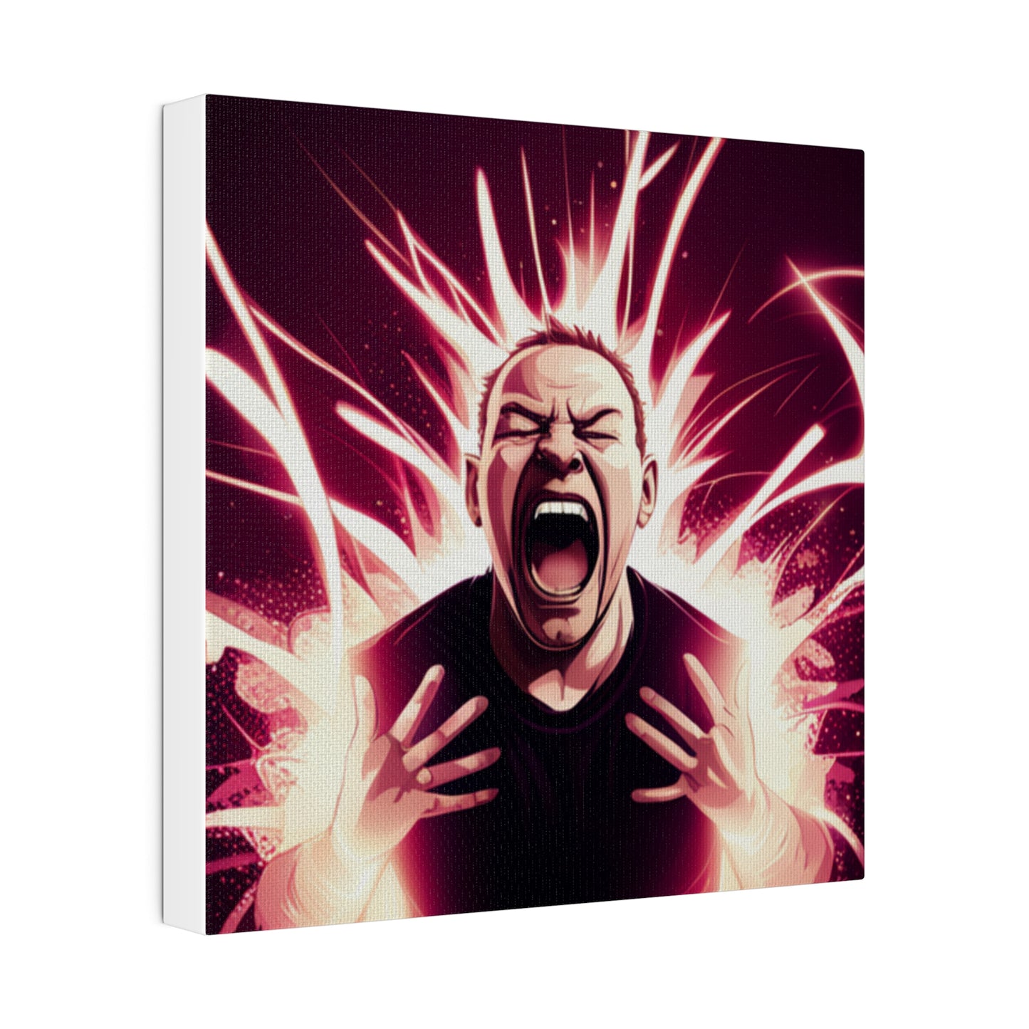 Comic Art, "Rage" Male Model on Matte Canvas, Stretched, 0.75"