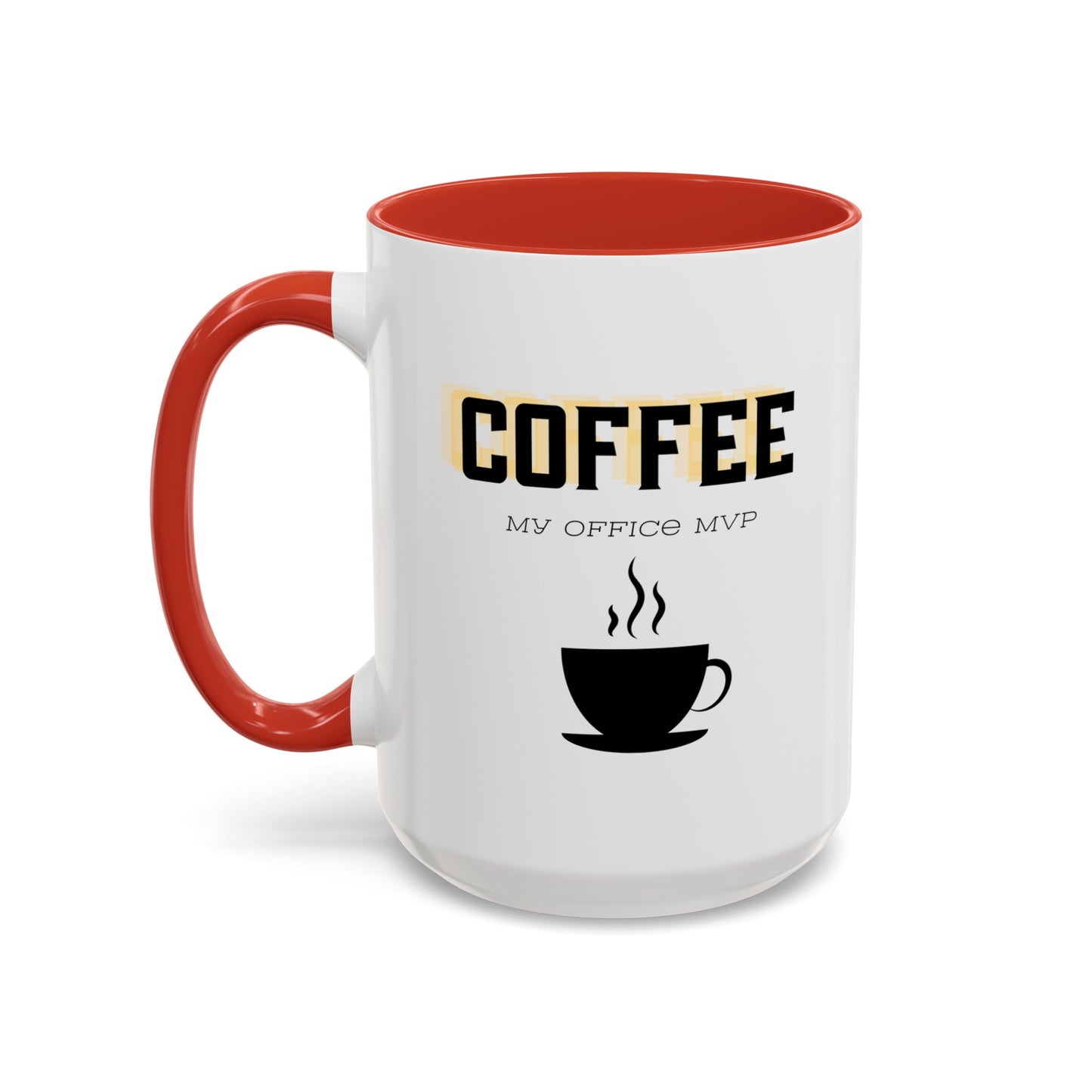 "Coffee: My office MVP" Accent Coffee Mug (11, 15oz)