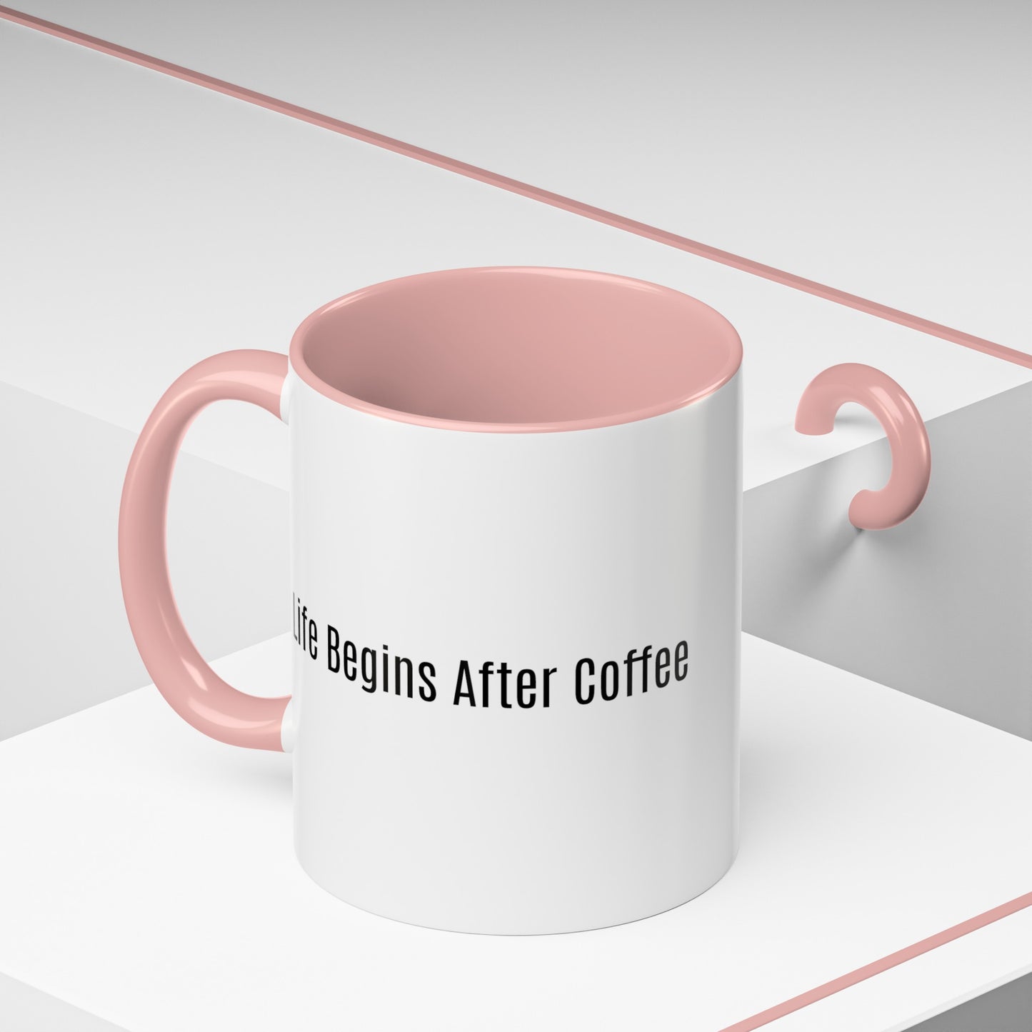 "Life Begins After Coffee" - Accent Coffee Mug (11, 15oz)