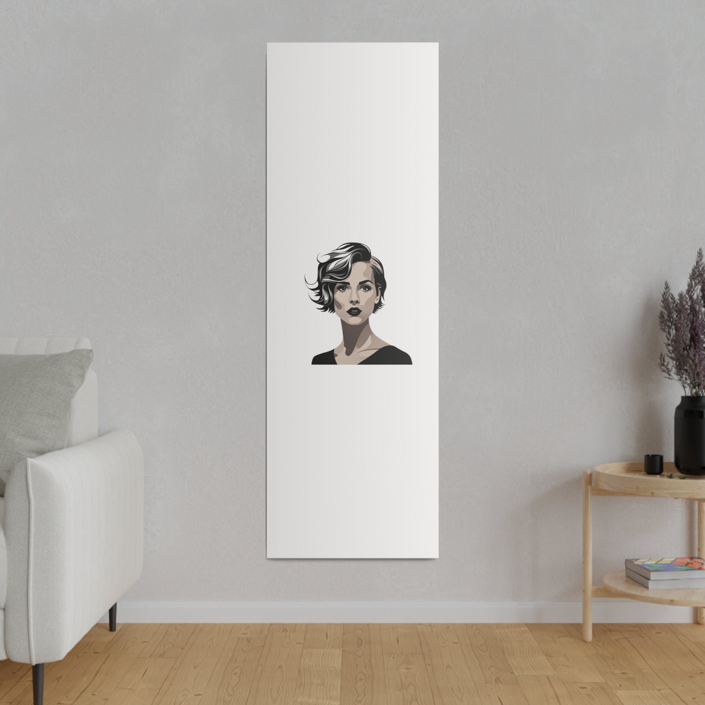 Comic Art, Female Model on Matte Canvas, Stretched, 0.75"