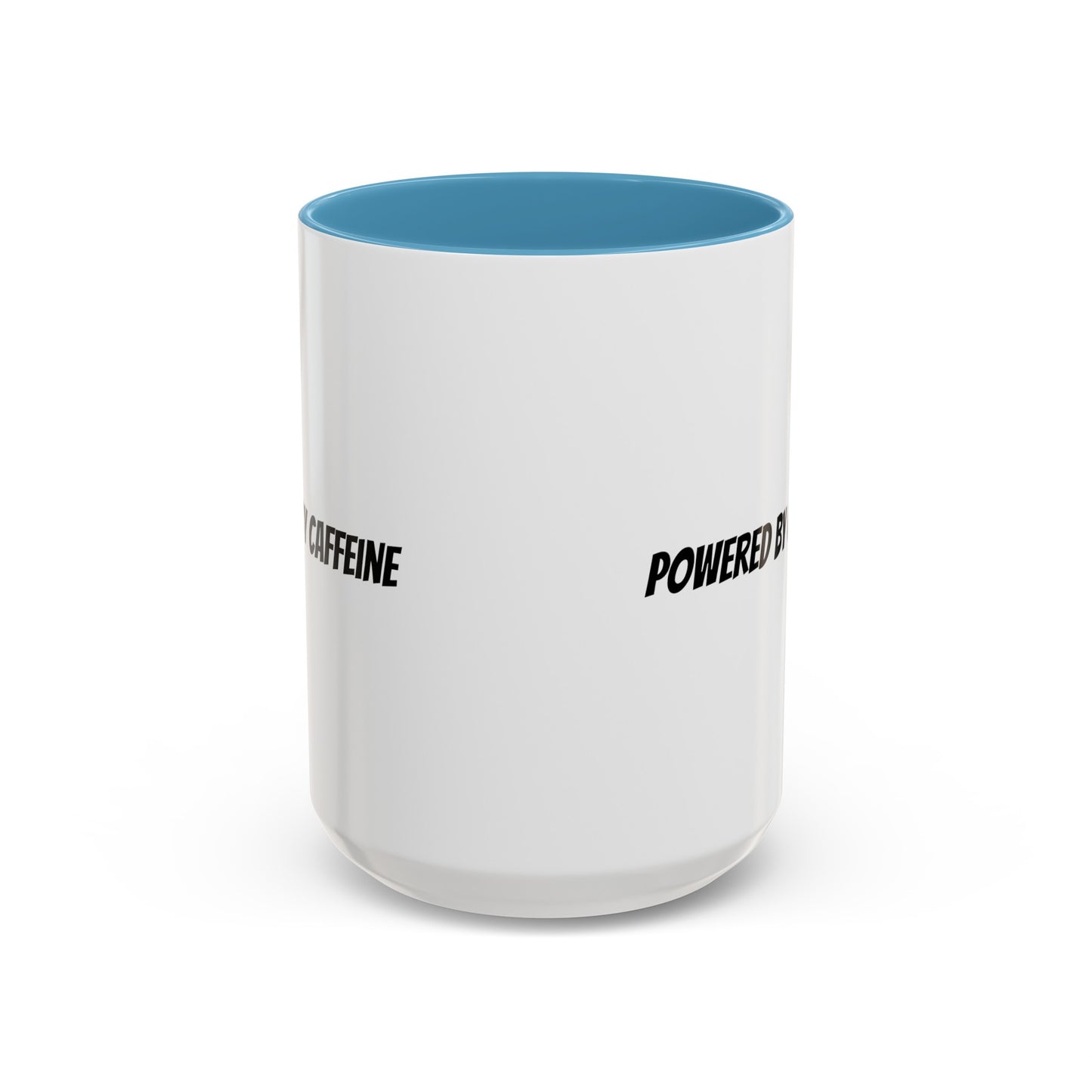 "Powered by Caffeine" Accent Coffee Mug (11, 15oz)