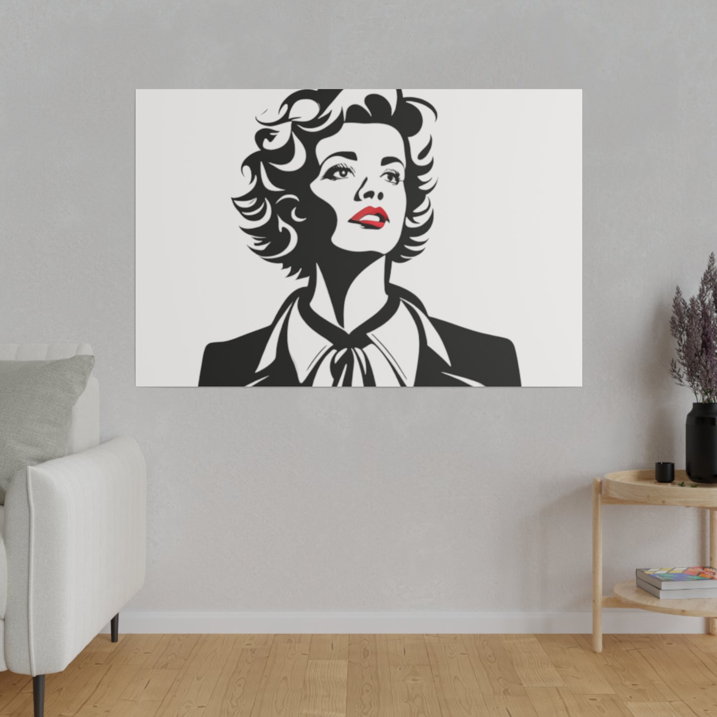 Comic Art, Female Model on Matte Canvas, Stretched, 0.75"