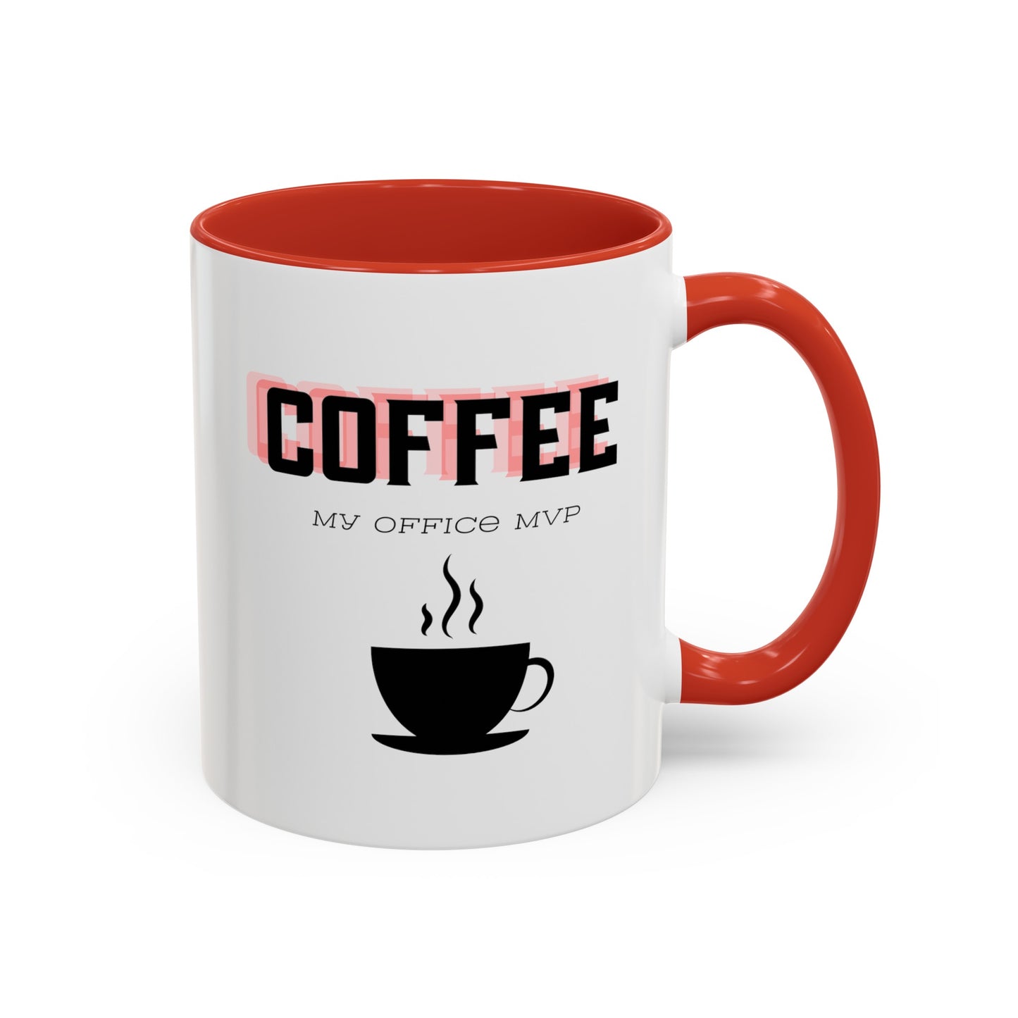 "Coffee: My office MVP" Accent Coffee Mug (11, 15oz)