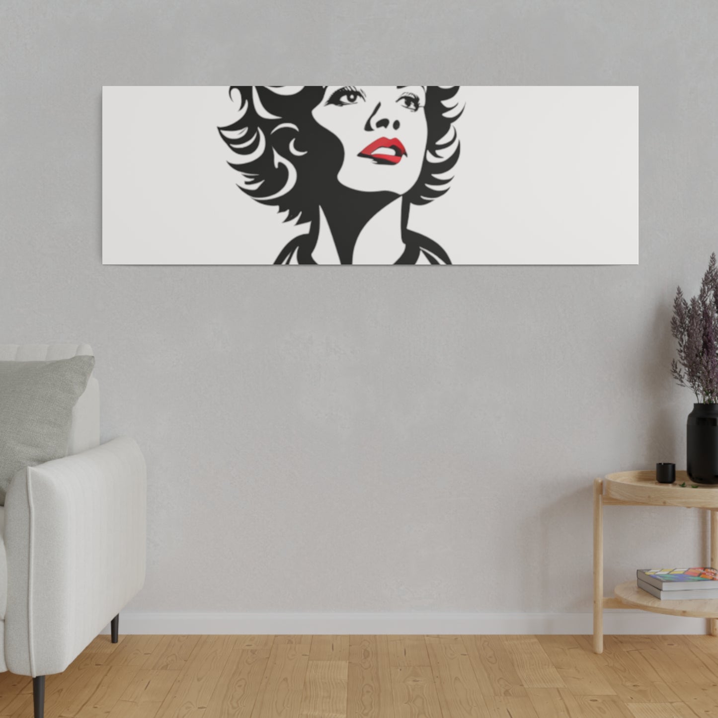 Comic Art, Female Model on Matte Canvas, Stretched, 0.75"