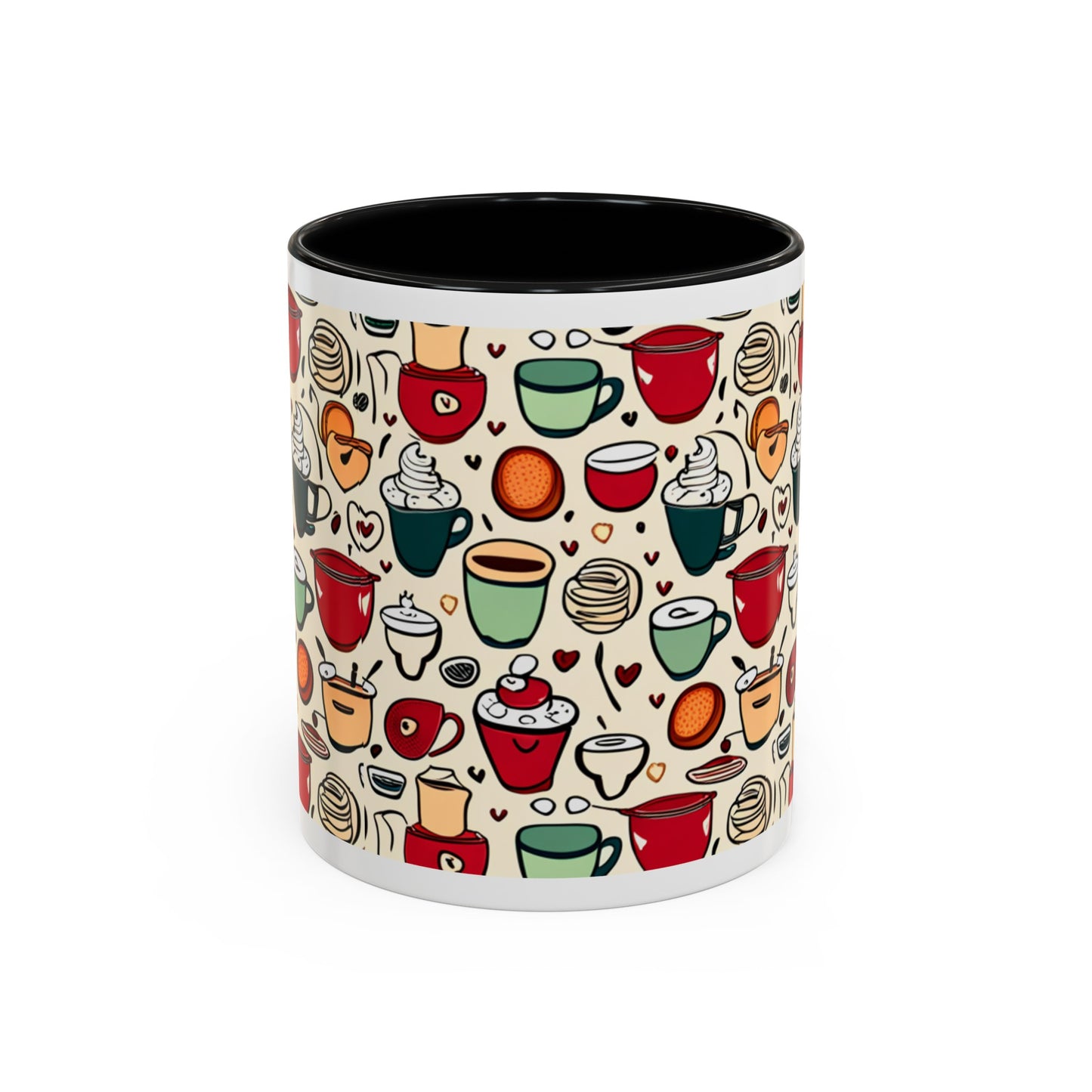 Latte Love 3 Accent Coffee Mug (11, 15oz)