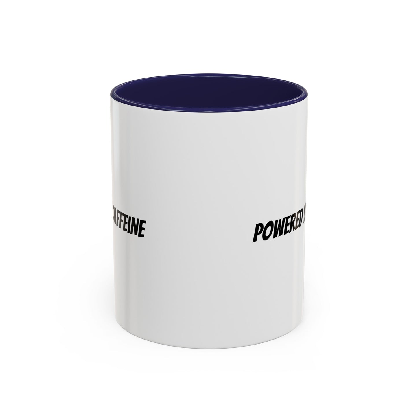 "Powered by Caffeine" Accent Coffee Mug (11, 15oz)