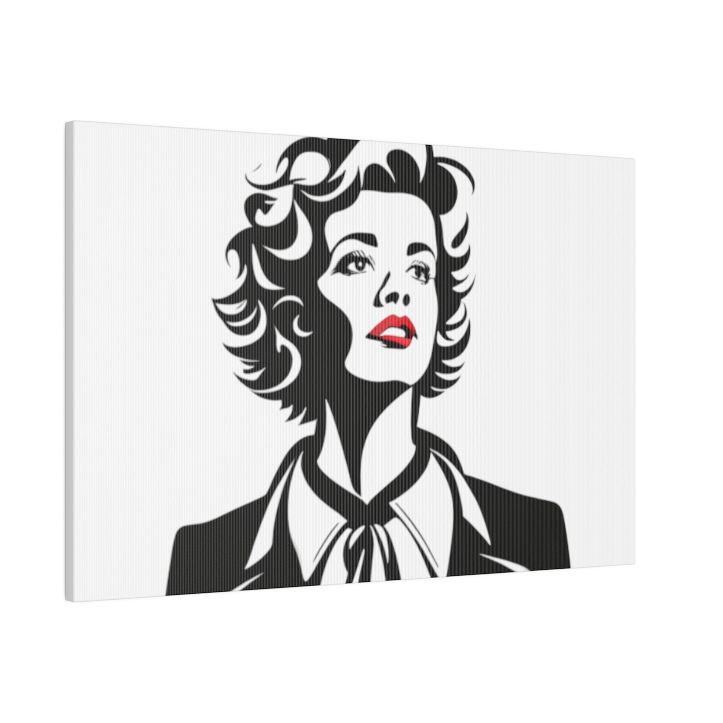 Comic Art, Female Model on Matte Canvas, Stretched, 0.75"