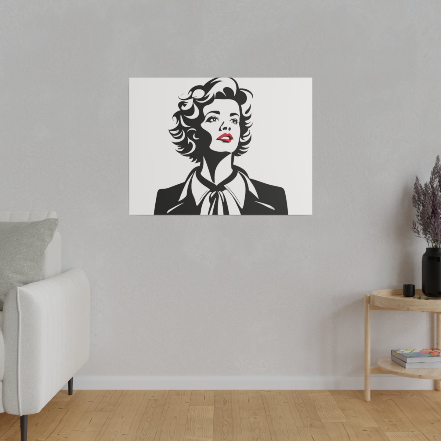 Comic Art, Female Model on Matte Canvas, Stretched, 0.75"