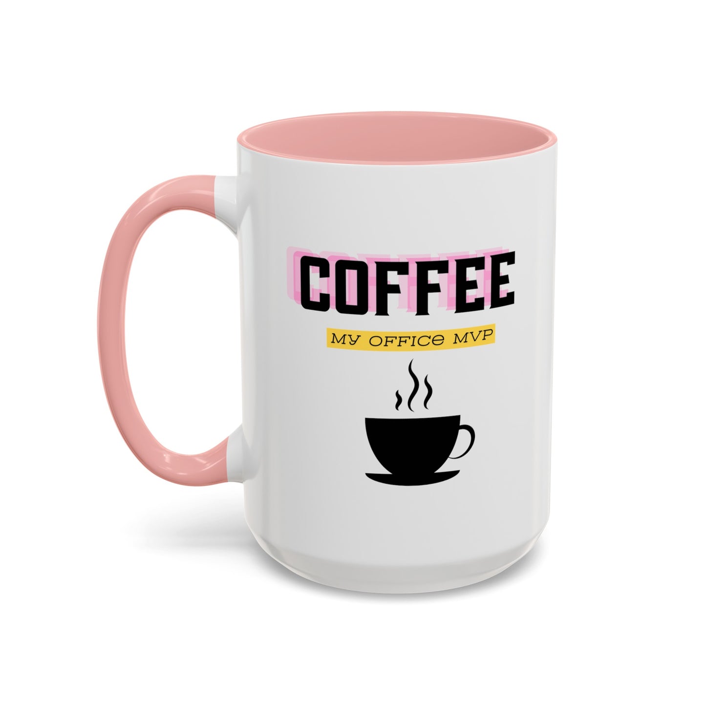 "Coffee: My office MVP" Accent Coffee Mug (11, 15oz)