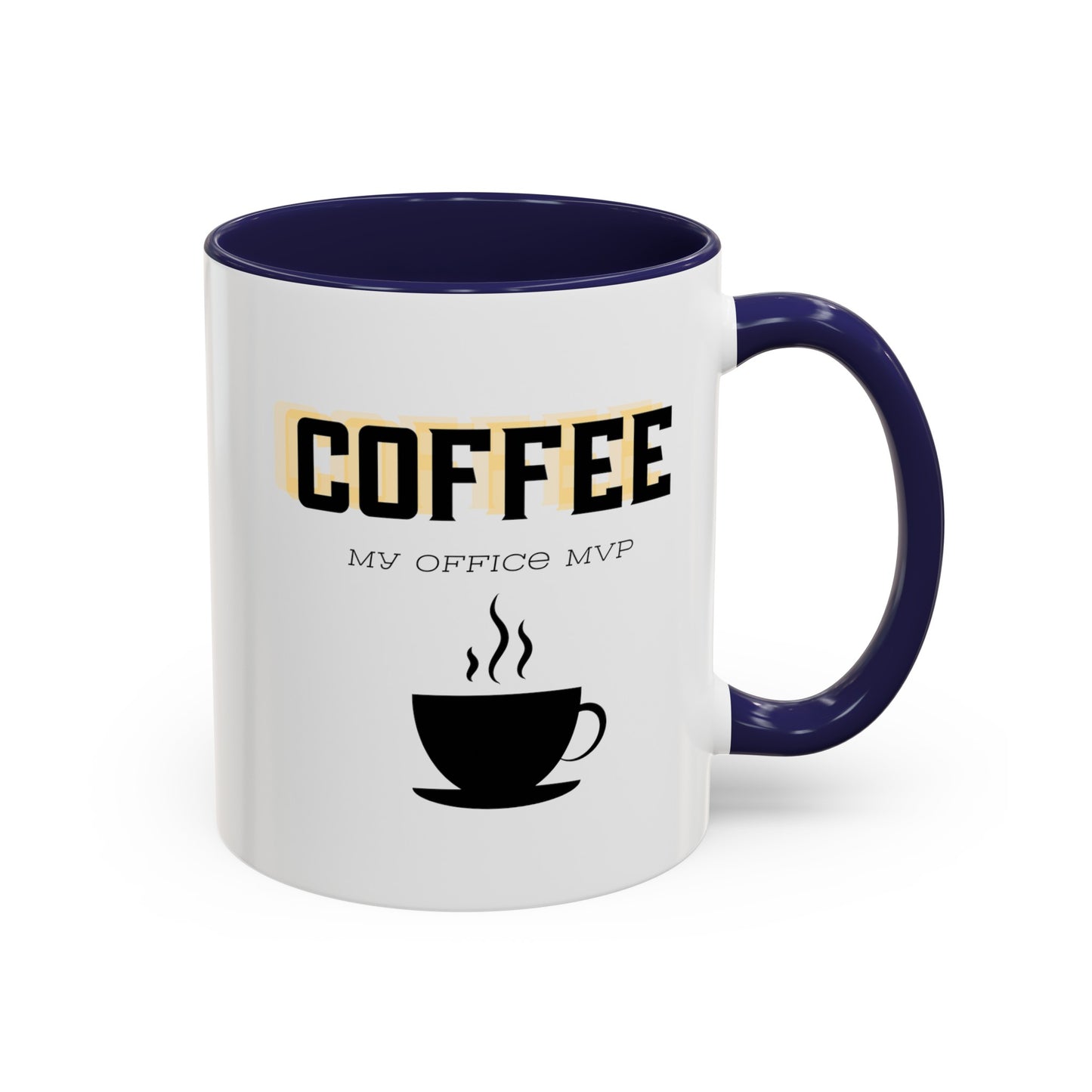 "Coffee: My office MVP" Accent Coffee Mug (11, 15oz)