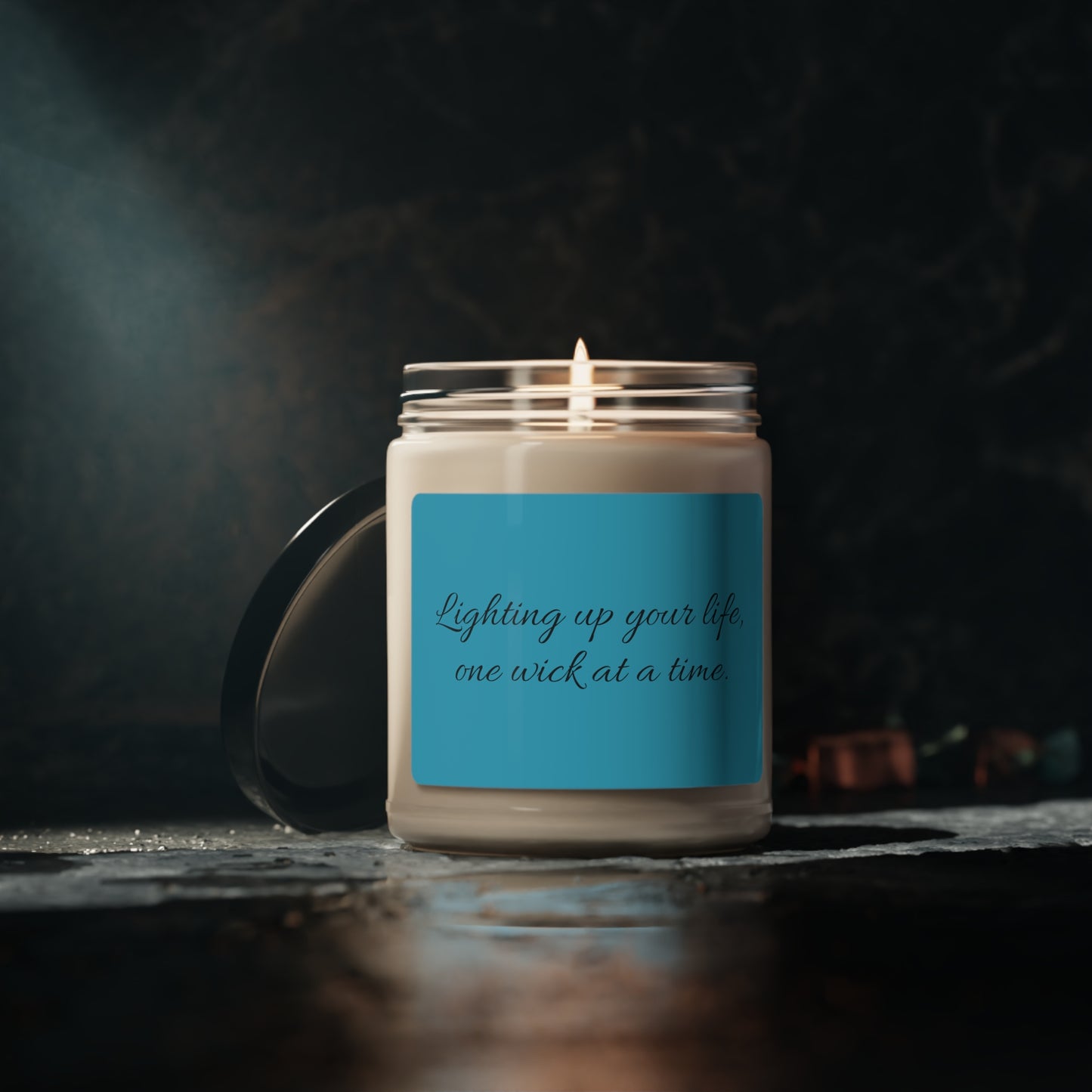 "Lighting up your life, one wick at a time" Scented Soy Candle, 9oz