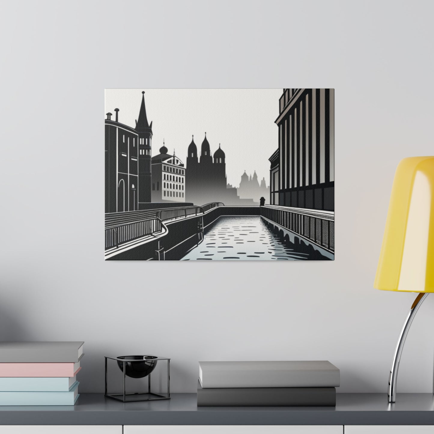 Majestic Metropolis: Matte Canvas Stretched Print