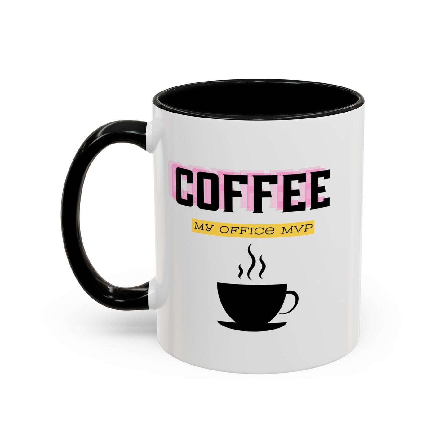 "Coffee: My office MVP" Accent Coffee Mug (11, 15oz)