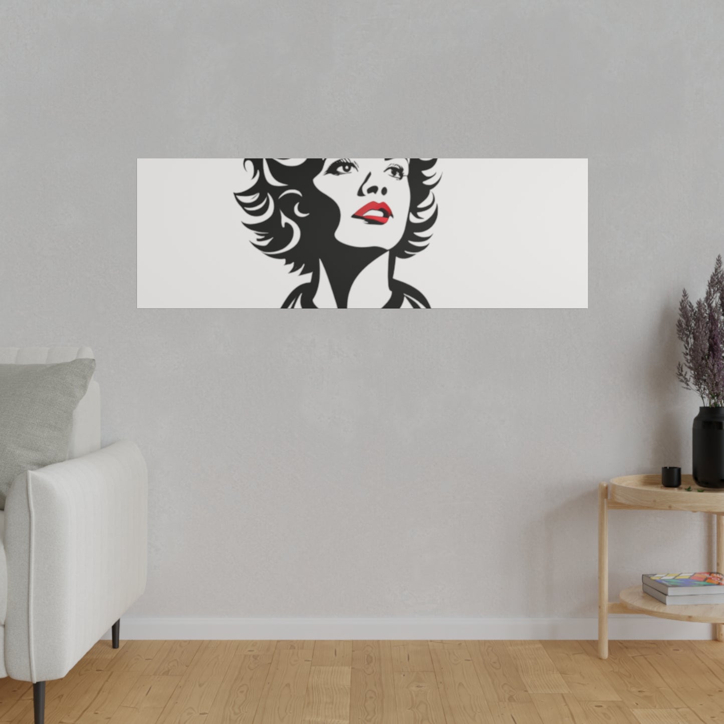 Comic Art, Female Model on Matte Canvas, Stretched, 0.75"