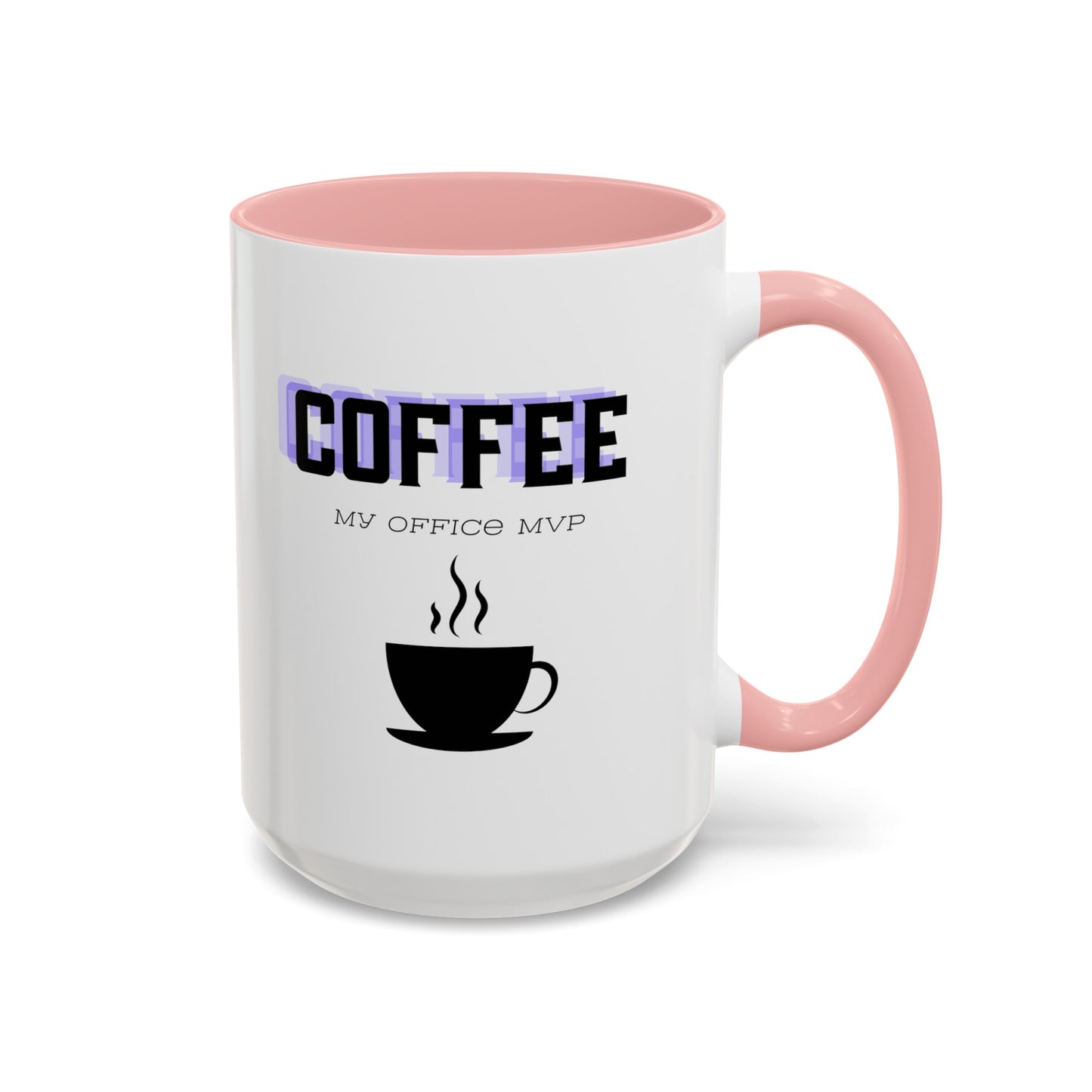 "Coffee: My office MVP" Accent Coffee Mug (11, 15oz)