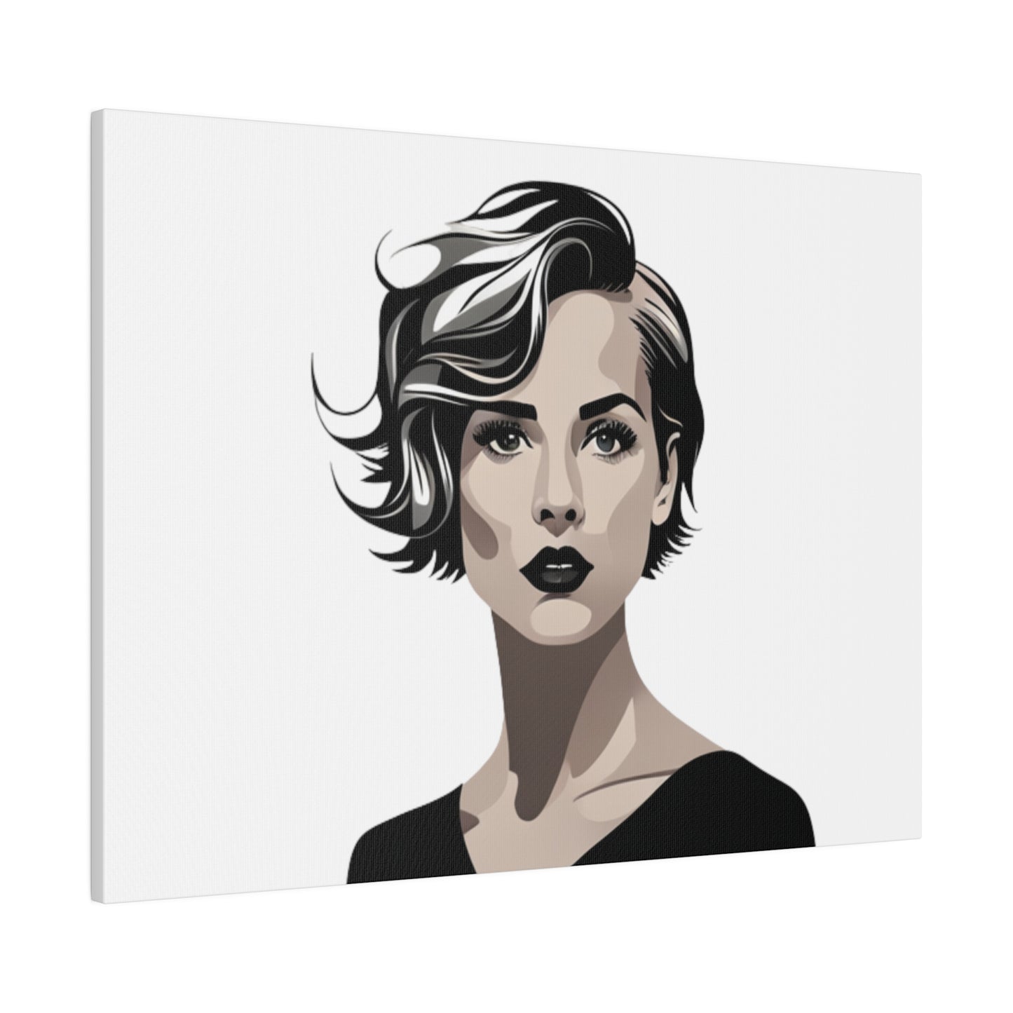 Comic Art, Female Model on Matte Canvas, Stretched, 0.75"