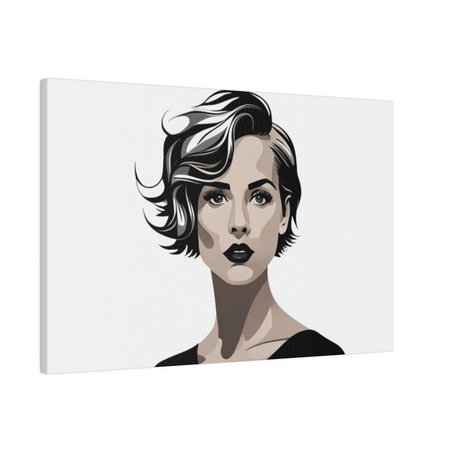 Comic Art, Female Model on Matte Canvas, Stretched, 0.75"