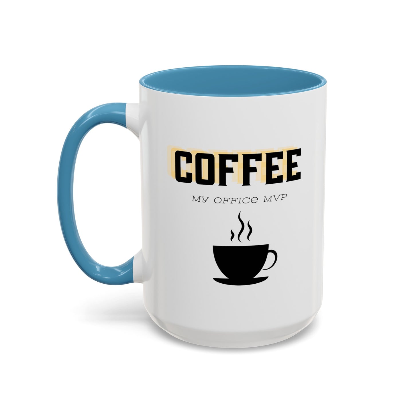 "Coffee: My office MVP" Accent Coffee Mug (11, 15oz)