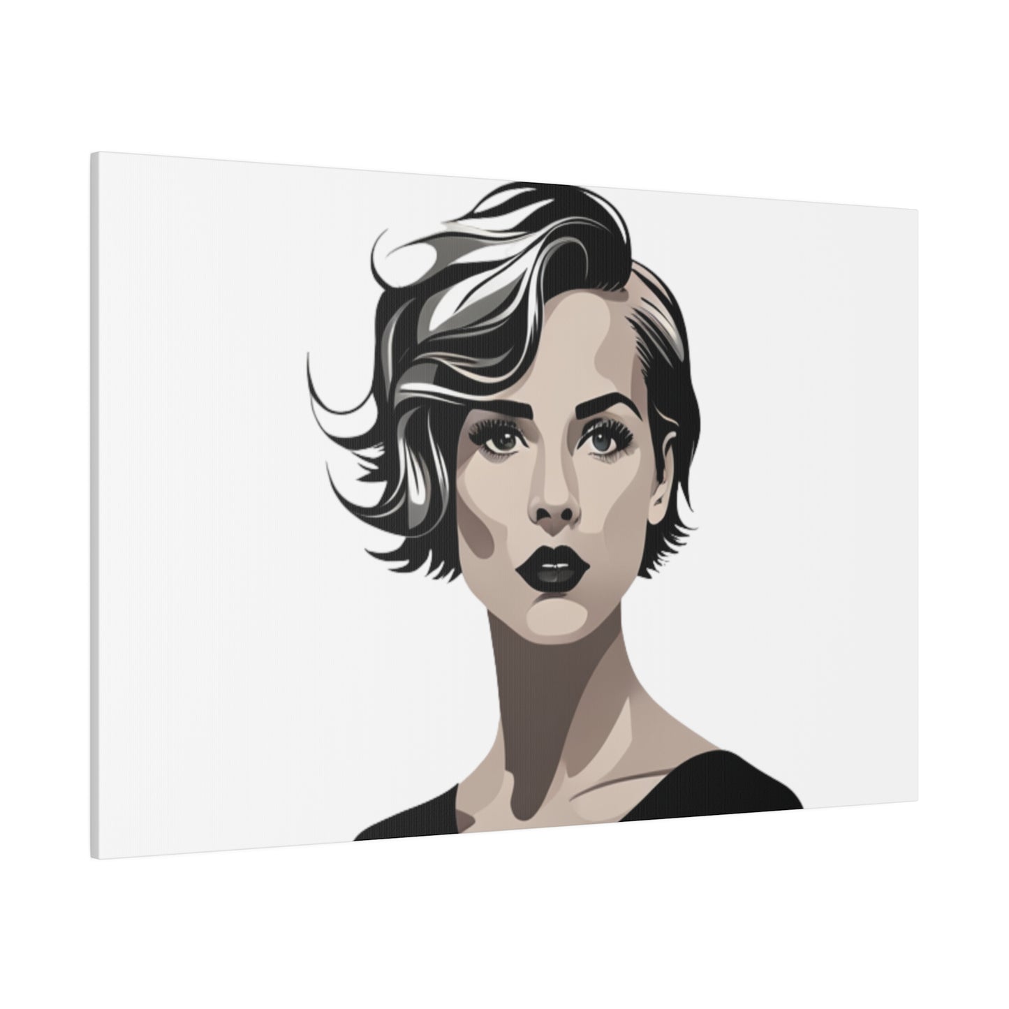 Comic Art, Female Model on Matte Canvas, Stretched, 0.75"