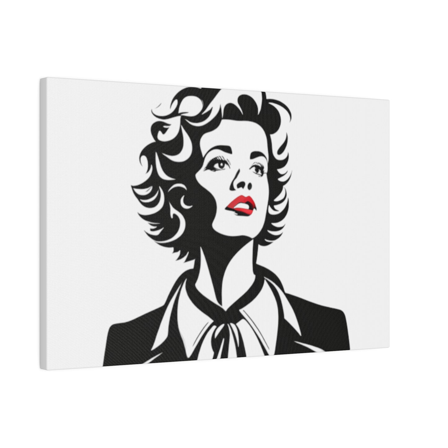 Comic Art, Female Model on Matte Canvas, Stretched, 0.75"