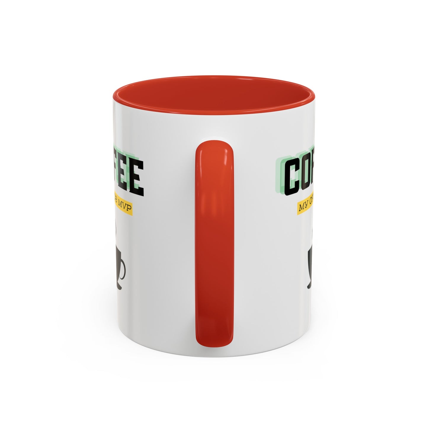 "Coffee: My office MVP" Accent Coffee Mug (11, 15oz)