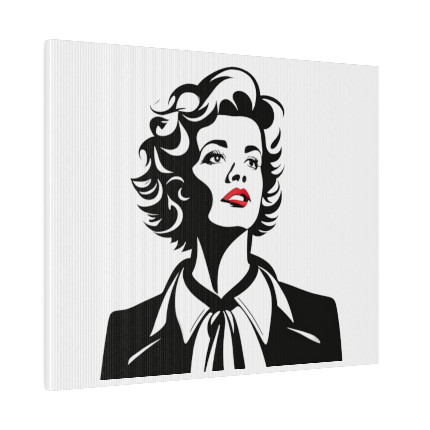 Comic Art, Female Model on Matte Canvas, Stretched, 0.75"