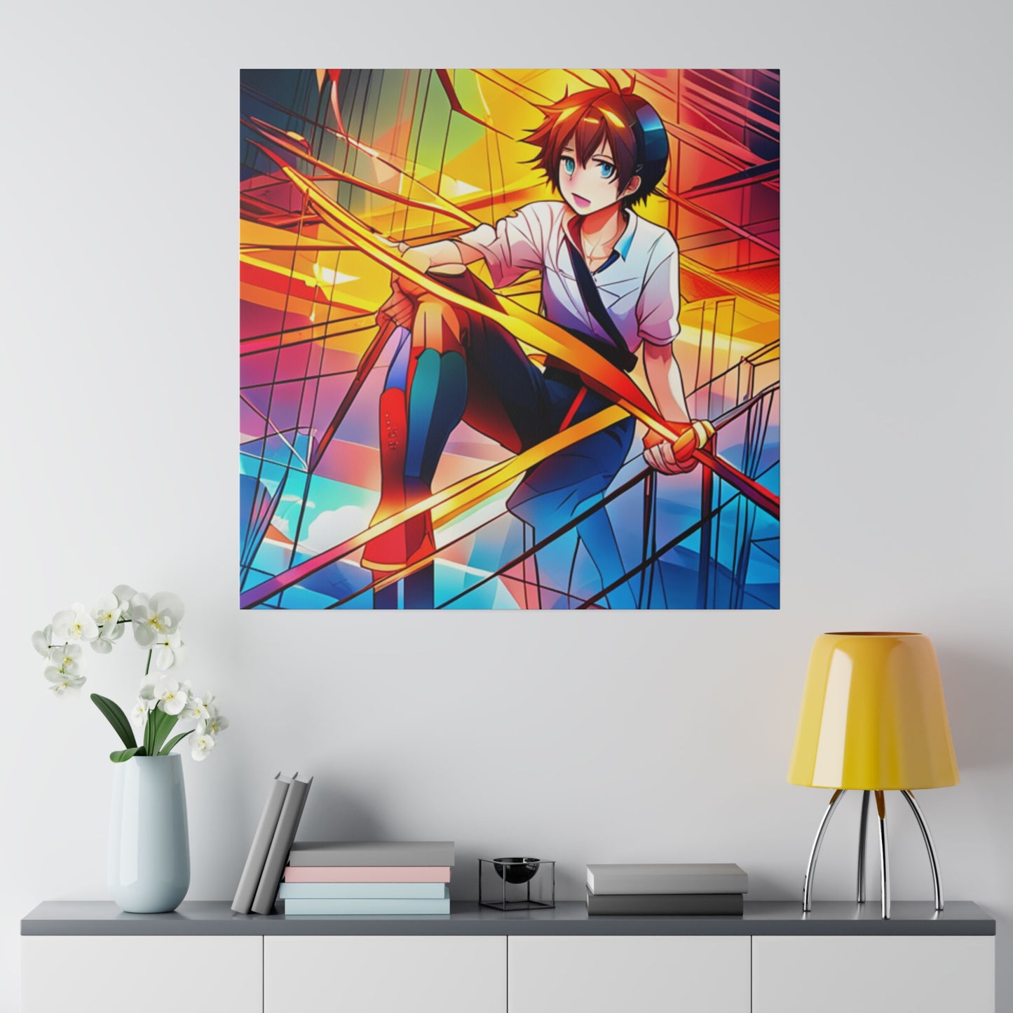 Anime Art, Model on Matte Canvas, Stretched, 0.75"