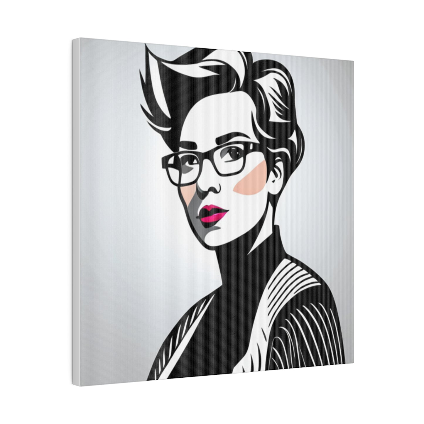 Comic Art, Female Model on Matte Canvas, Stretched, 0.75"